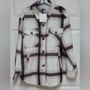 Redstar Tartan Plaid Flannel Shacket